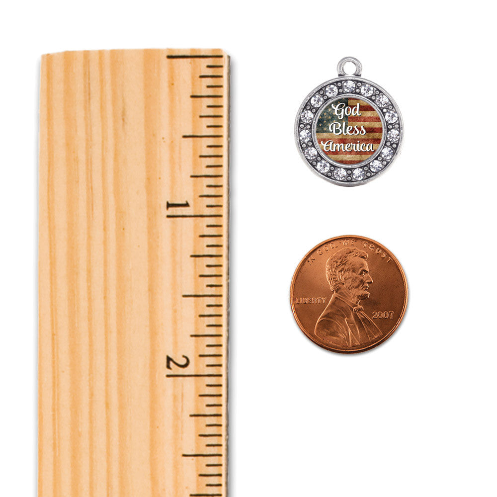 God Bless America Circle Charm