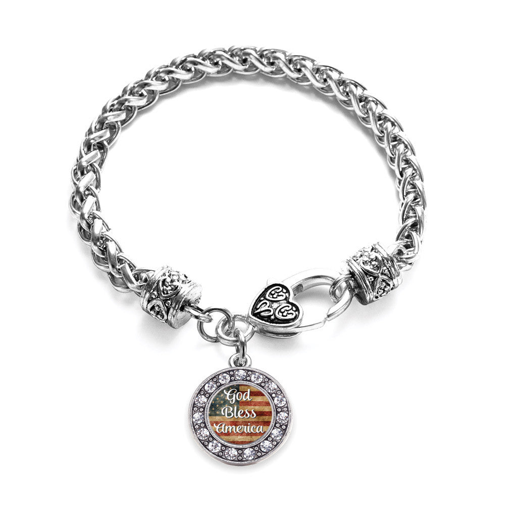 God Bless America Circle Charm