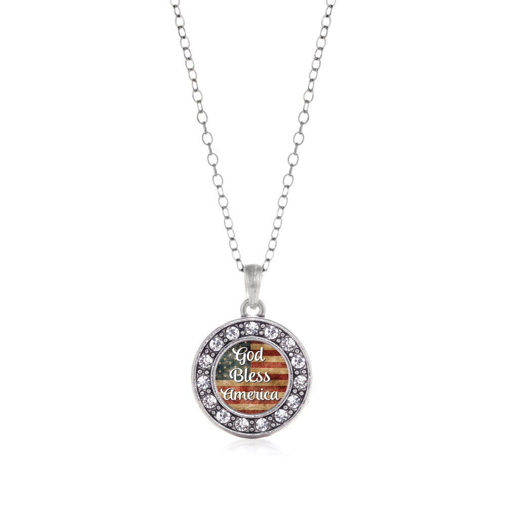 God Bless America Circle Charm