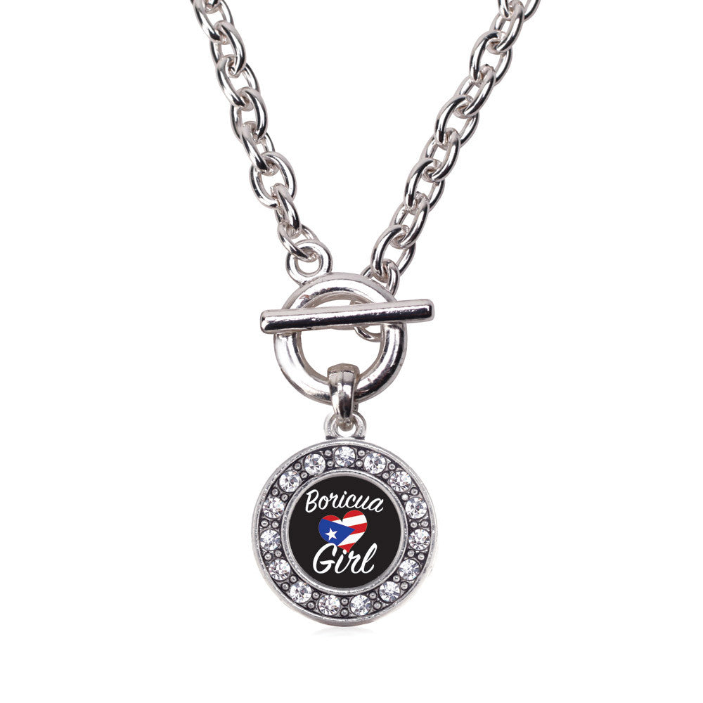 Boricua Girl Circle Charm