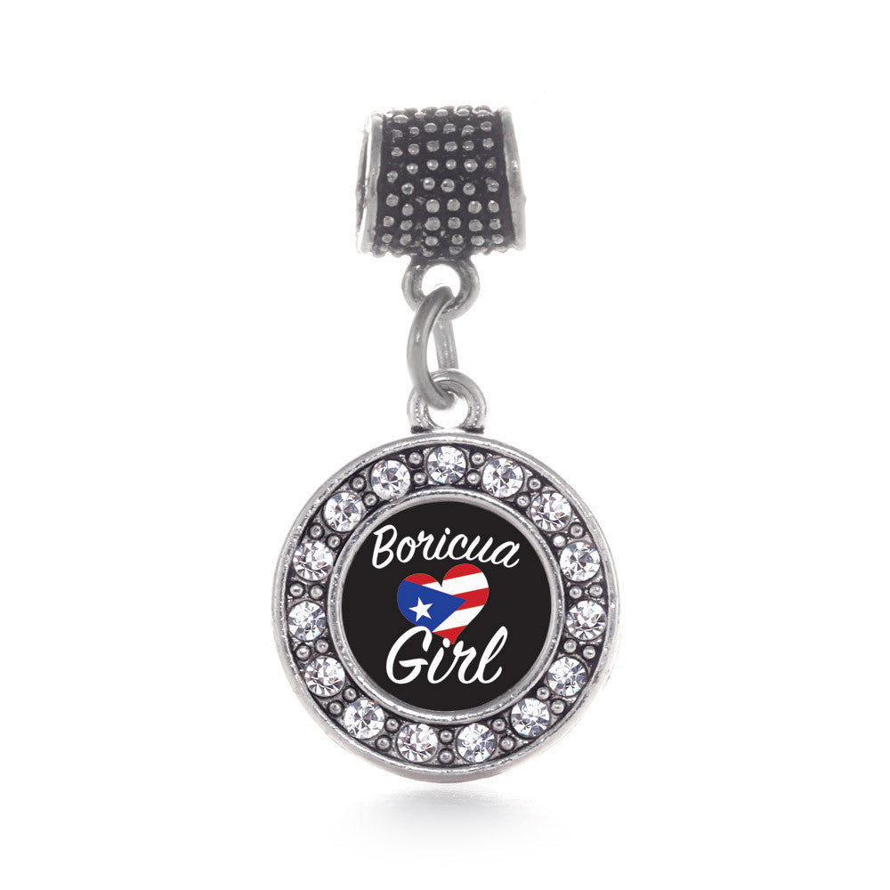 Boricua Girl Circle Charm