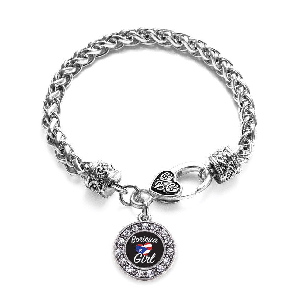 Boricua Girl Circle Charm