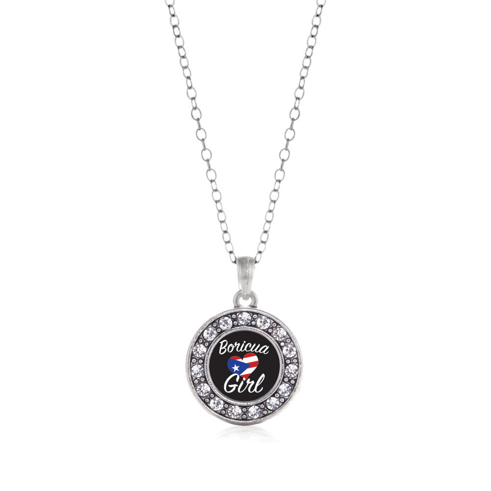 Boricua Girl Circle Charm