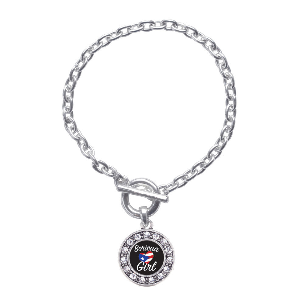 Boricua Girl Circle Charm