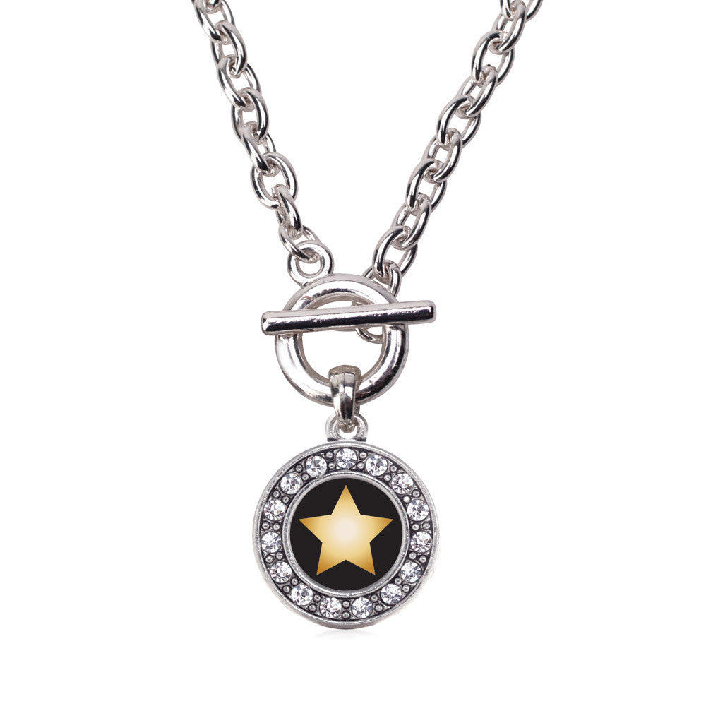 Golden Star Circle Charm