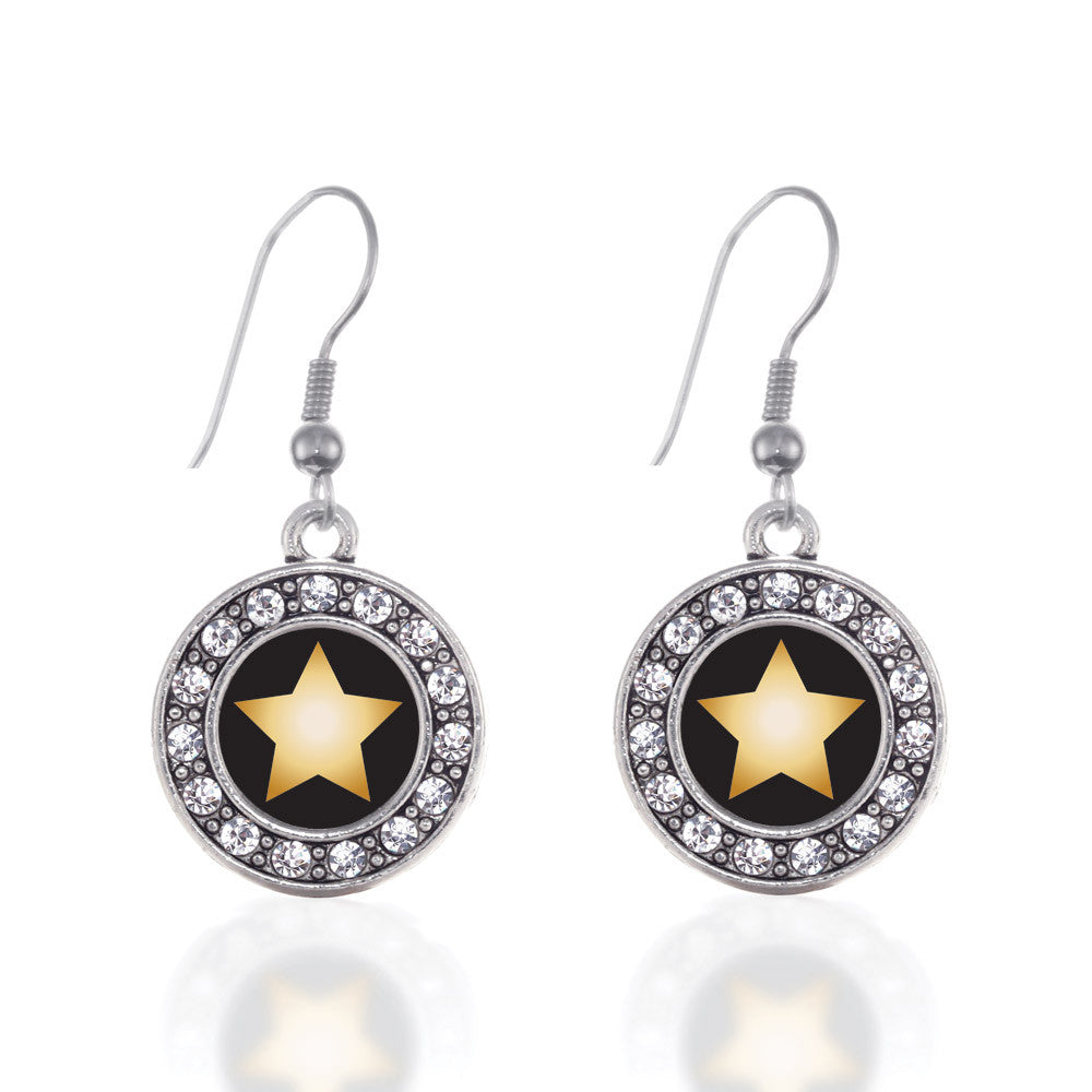 Golden Star Circle Charm