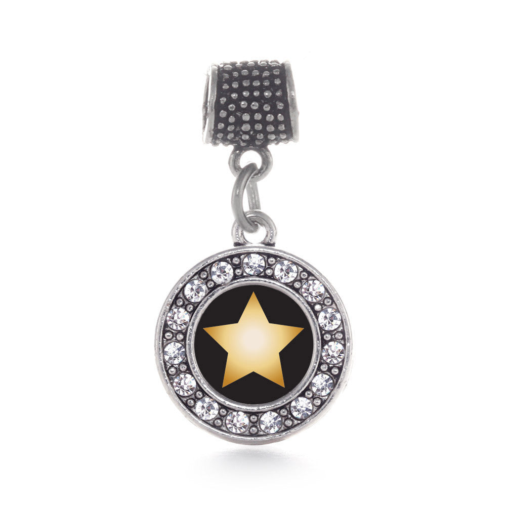 Golden Star Circle Charm