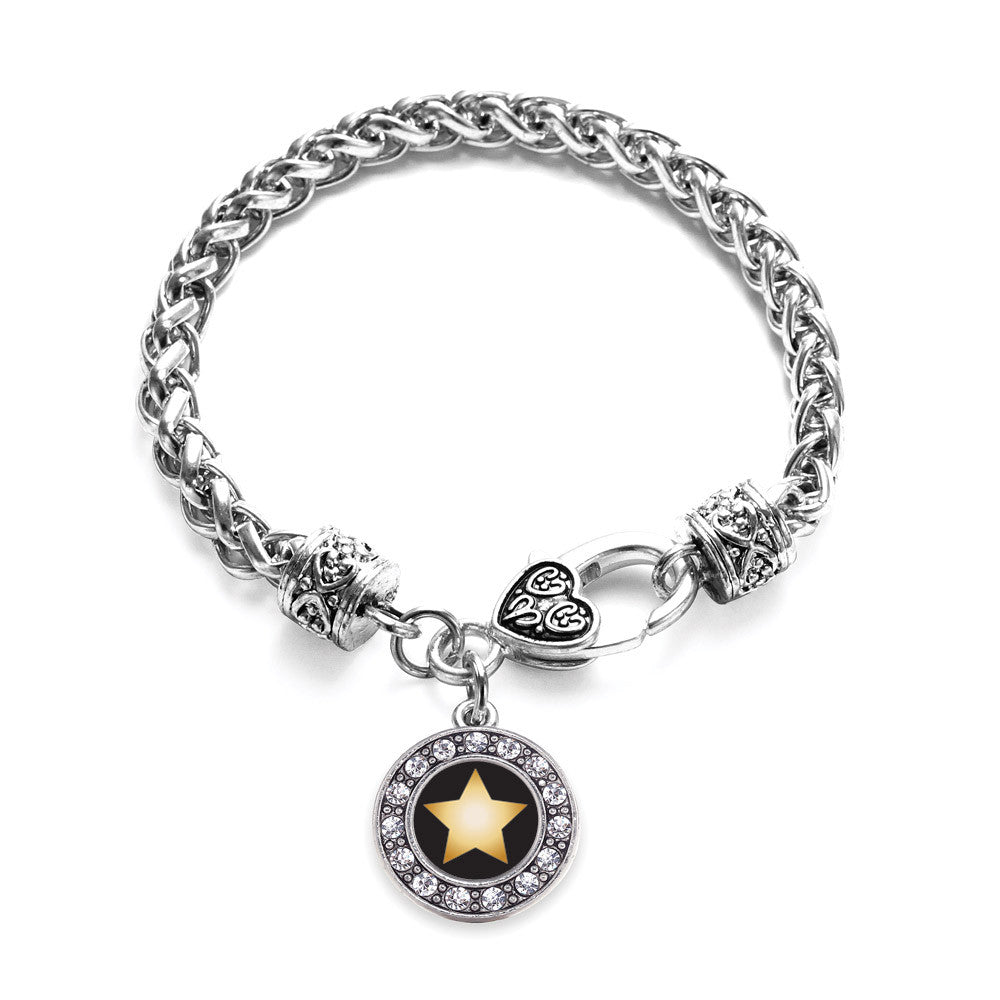 Golden Star Circle Charm