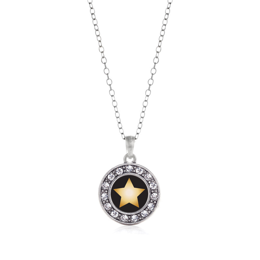 Golden Star Circle Charm