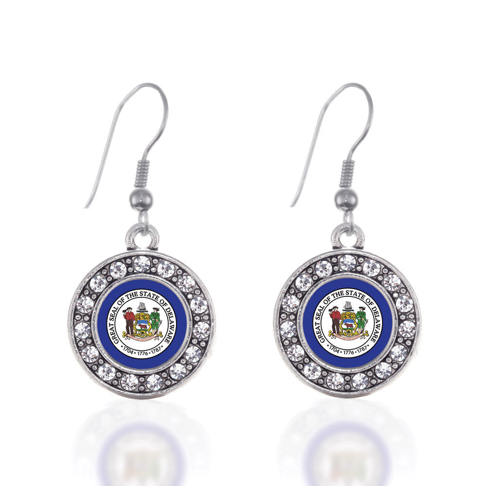 Delaware Flag Circle Charm