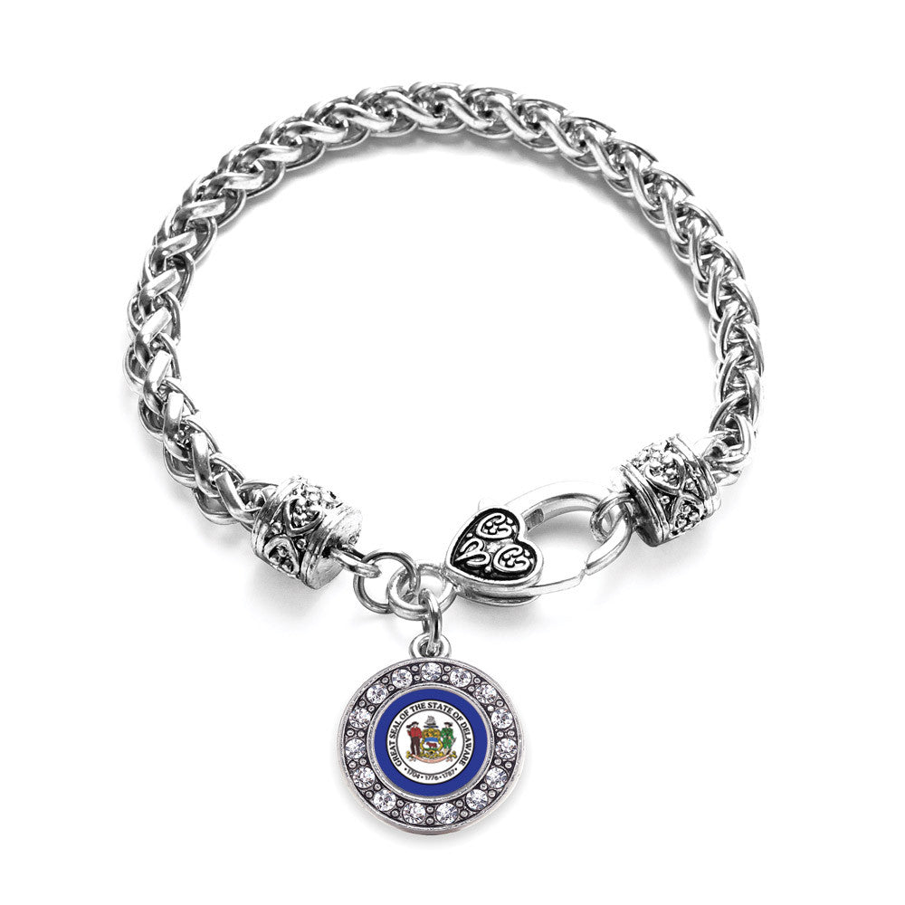 Delaware Flag Circle Charm