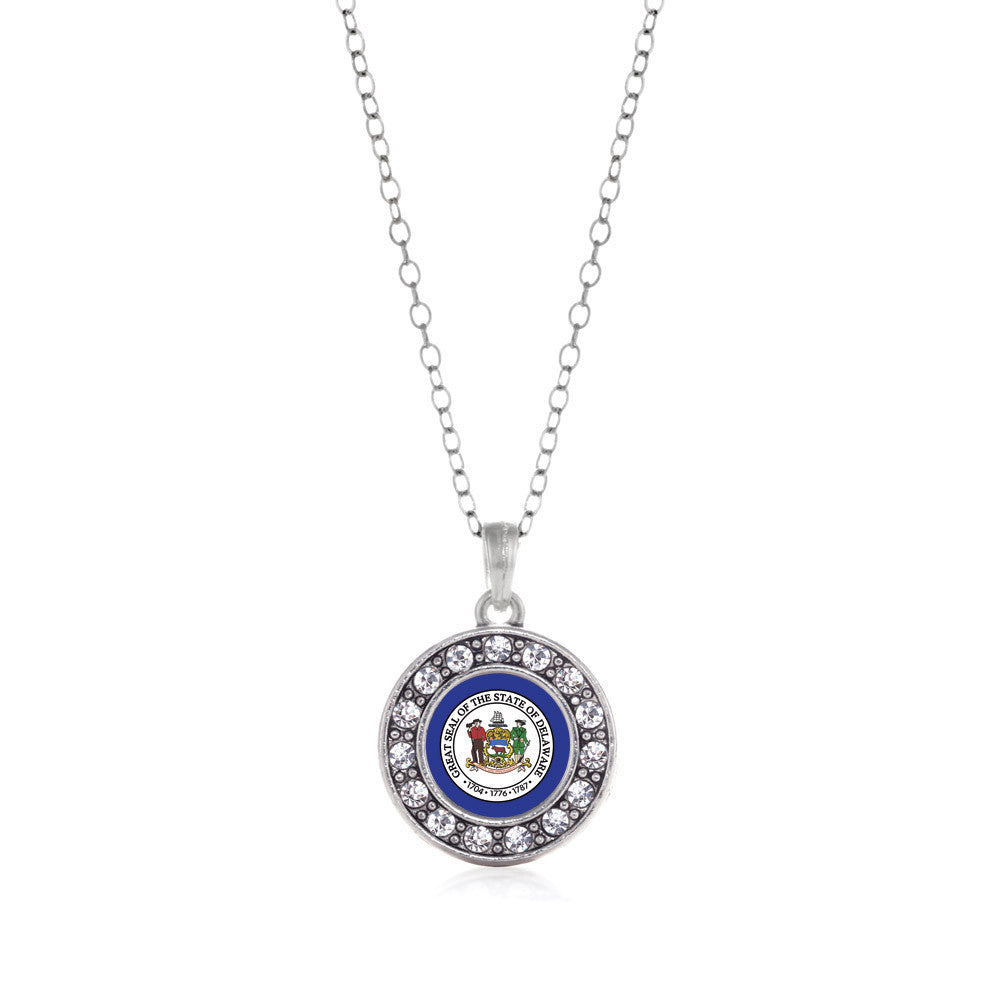 Delaware Flag Circle Charm