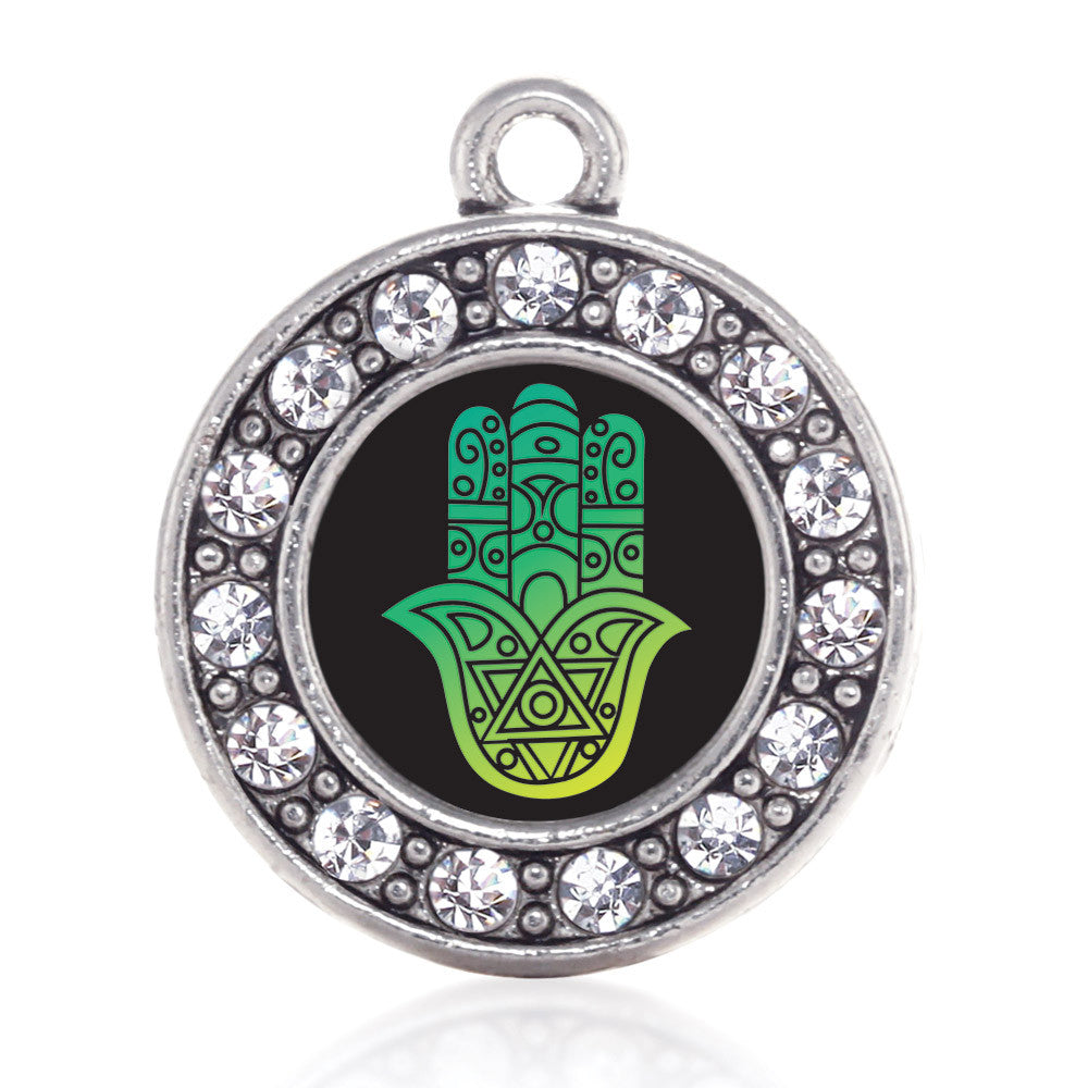 Hamsa Circle Charm