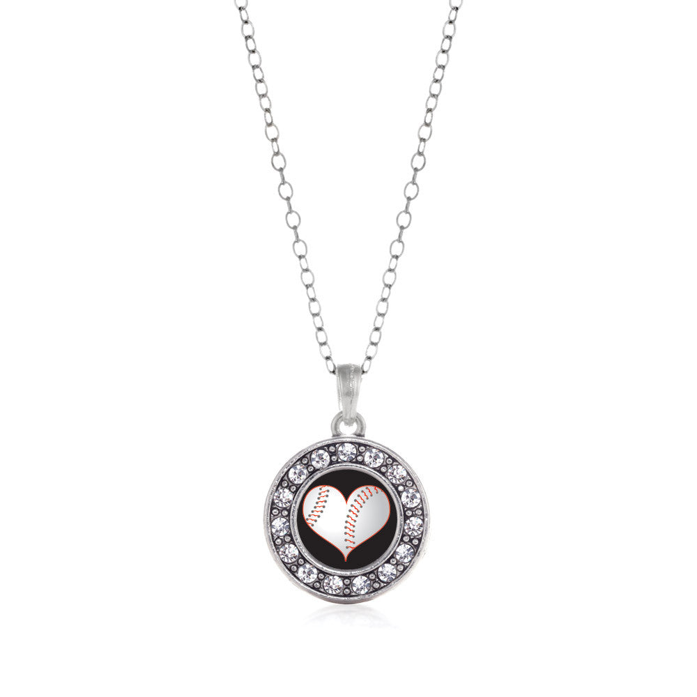 Heart Of A Baseball Player Circle Charm