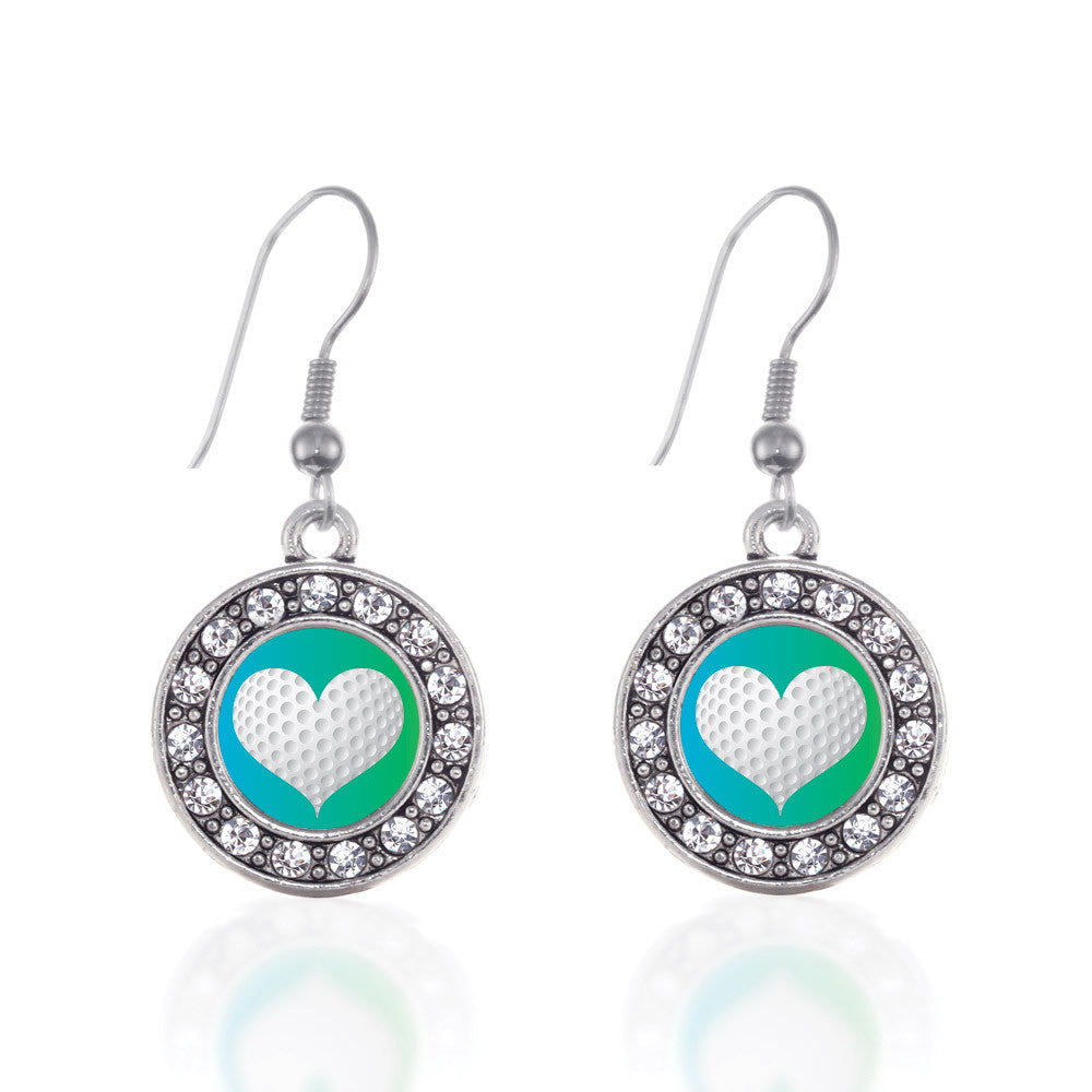 Heart Of A Golfer Circle Charm