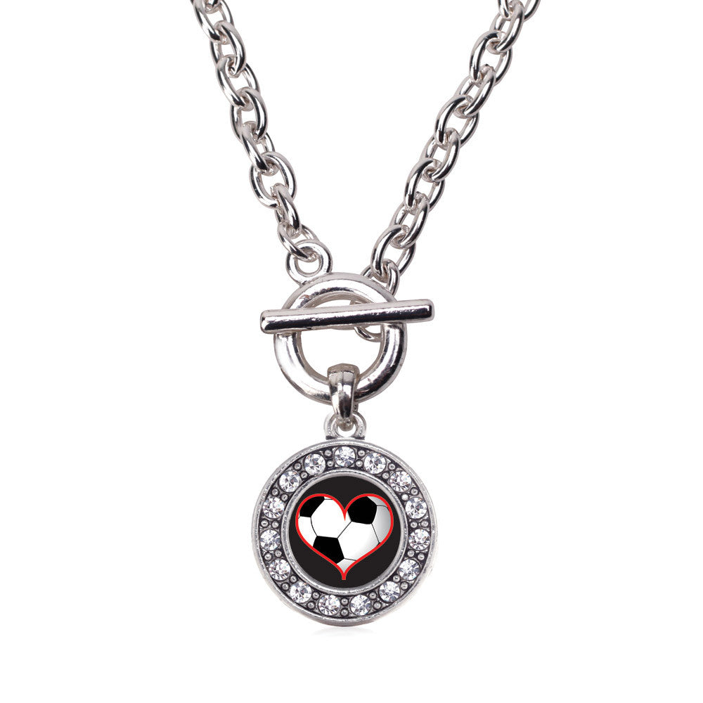 Heart Of A Soccer Player Circle Charm