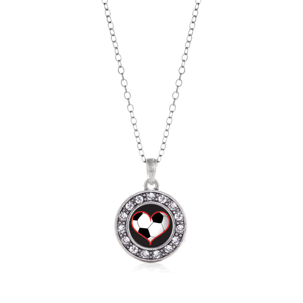 Heart Of A Soccer Player Circle Charm