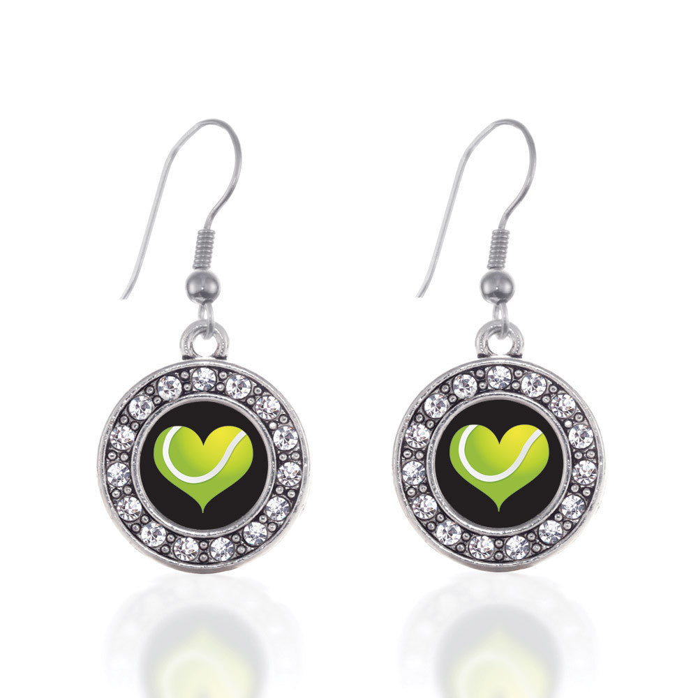 Heart Of A Tennis Player Circle Charm