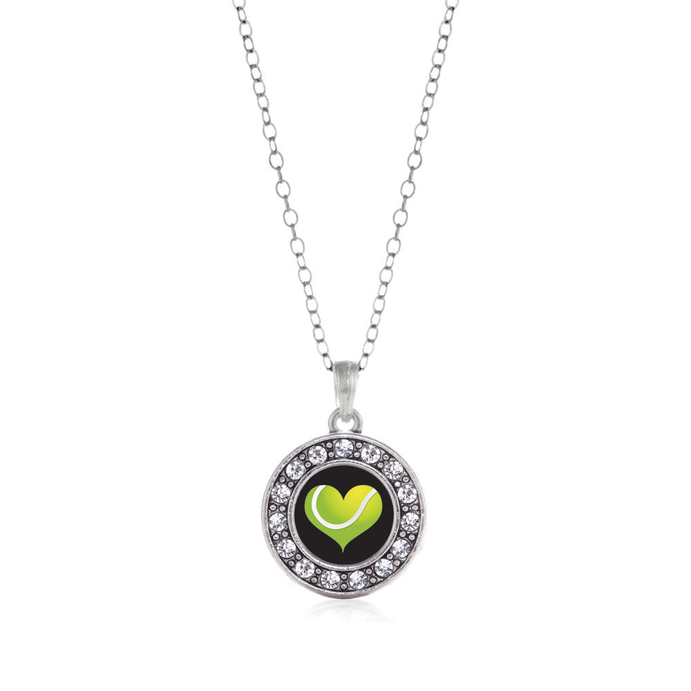 Heart Of A Tennis Player Circle Charm