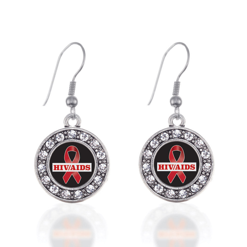 HIV/AIDS Awareness Ribbon Circle Charm