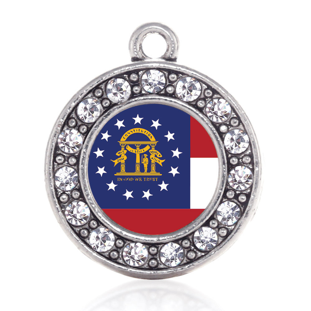 Georgia Flag Circle Charm