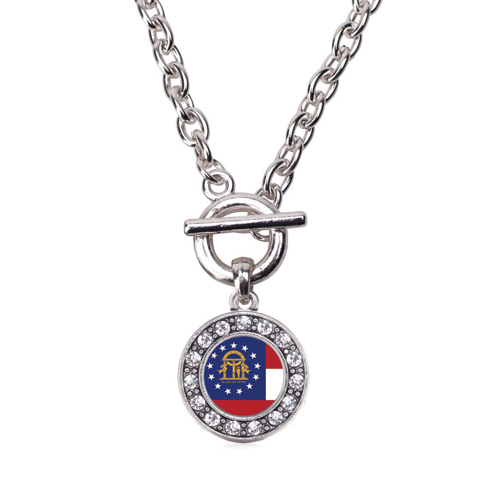 Georgia Flag Circle Charm