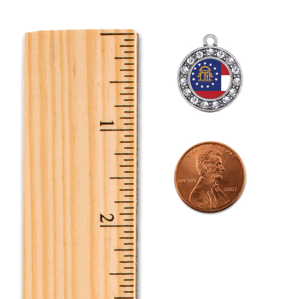 Georgia Flag Circle Charm