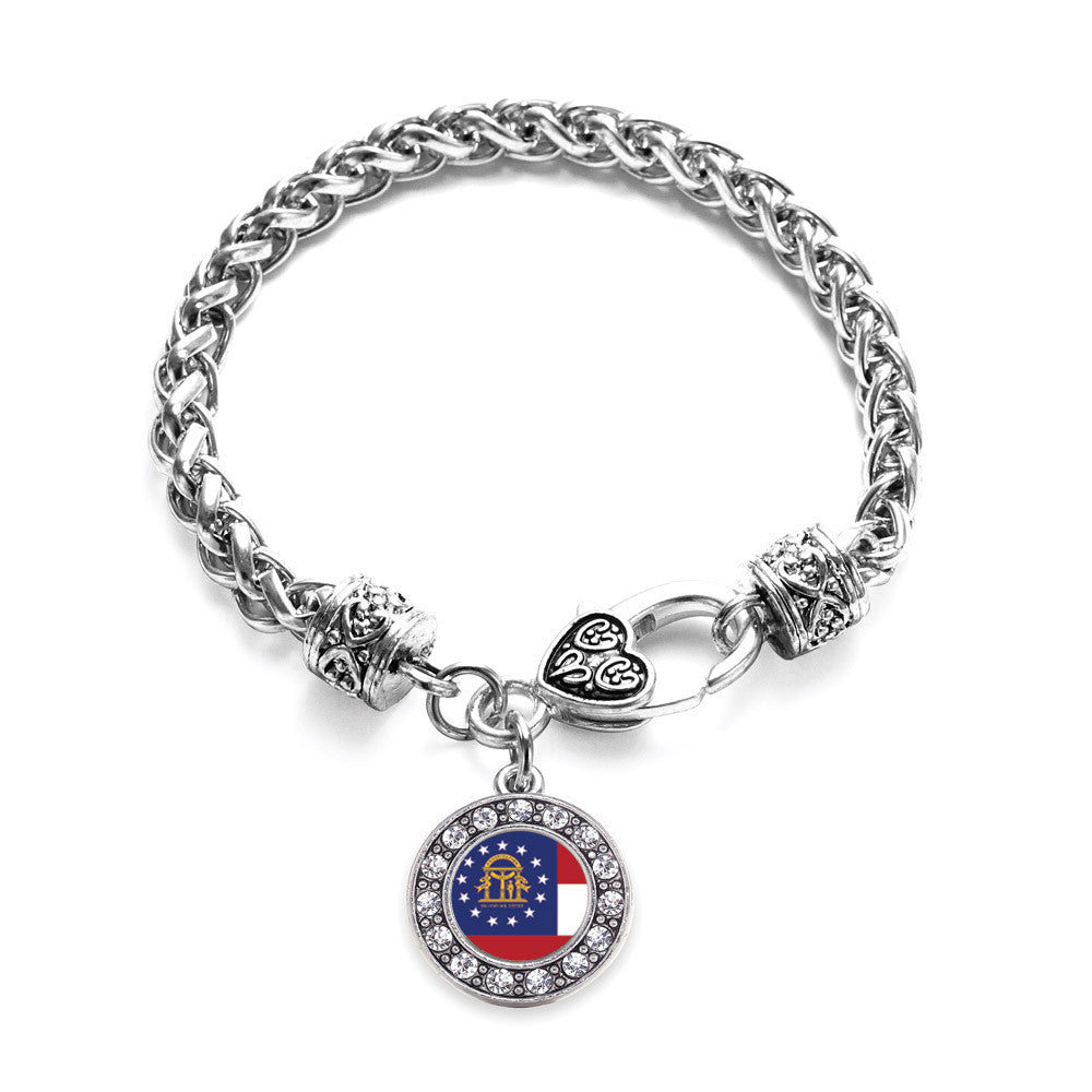 Georgia Flag Circle Charm