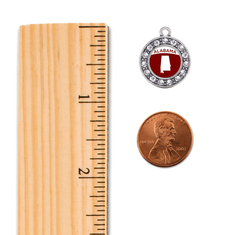 Alabama Outline Circle Charm