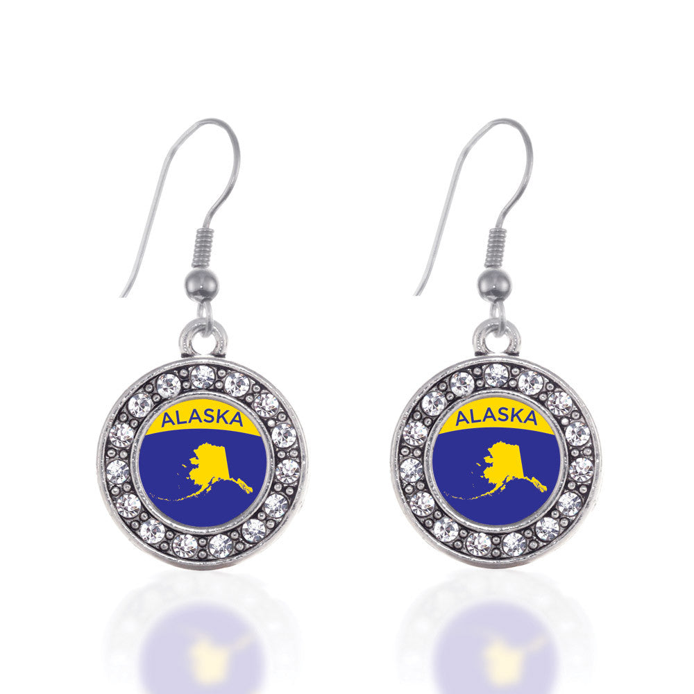 Alaska Outline Circle Charm
