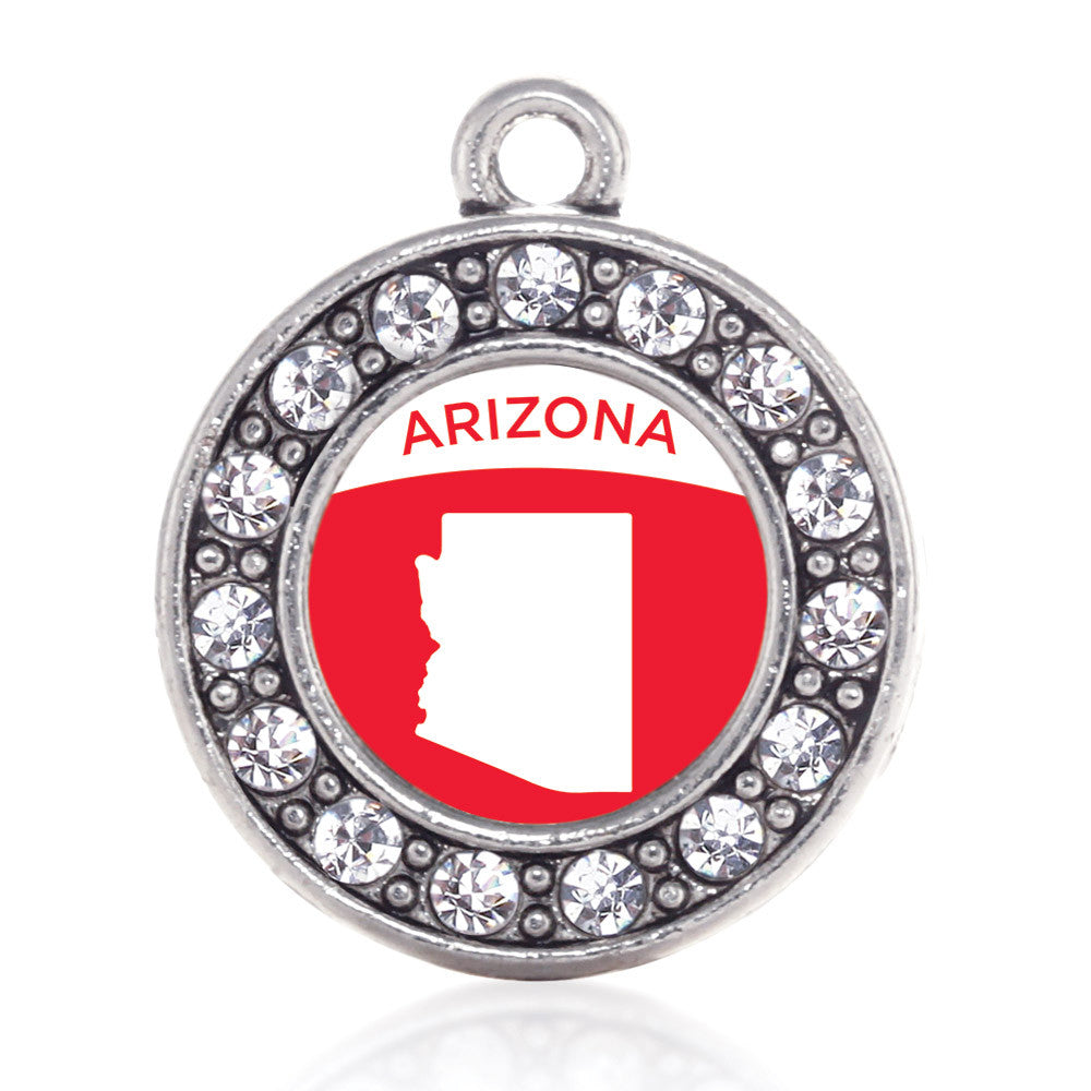 Arizona Outline Circle Charm