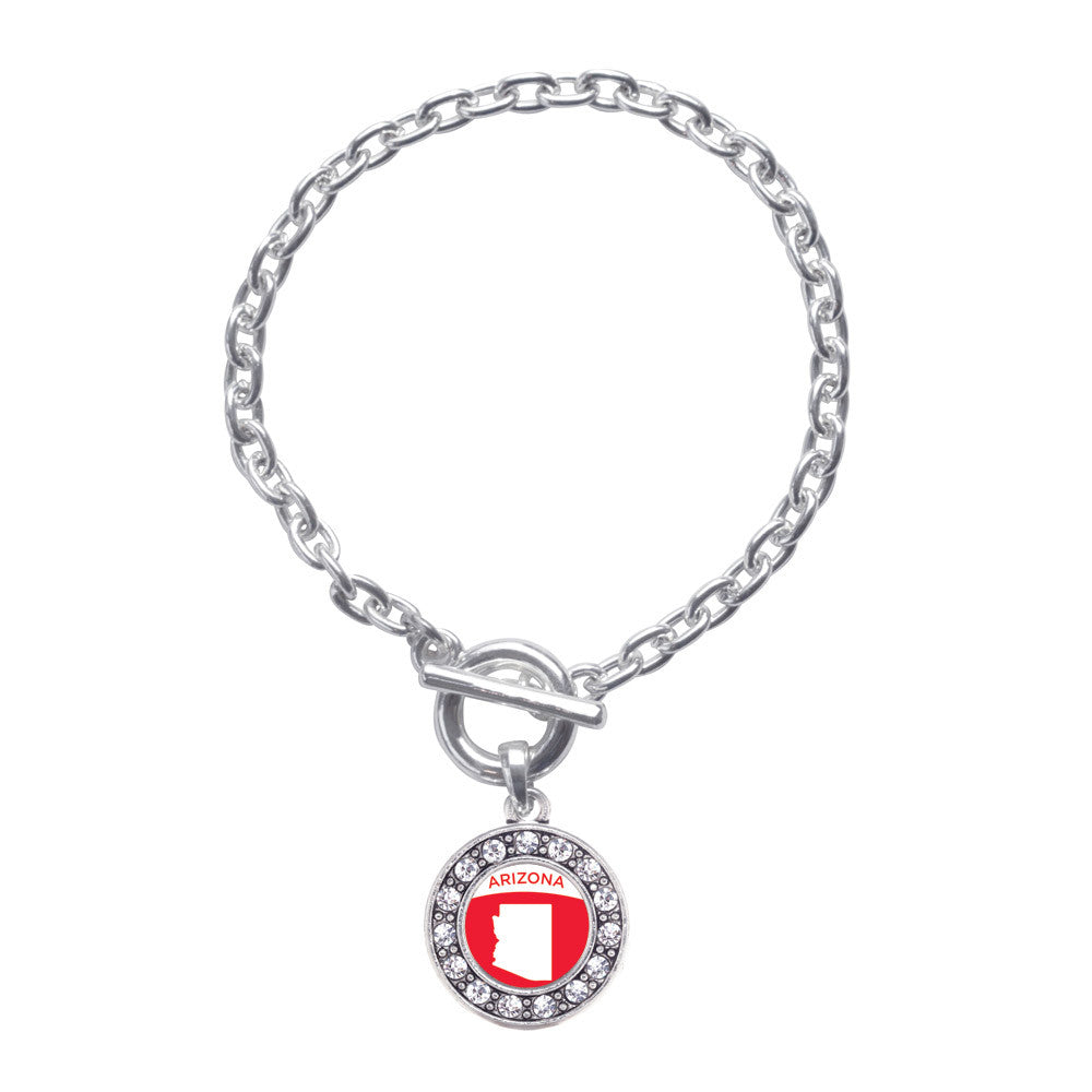 Arizona Outline Circle Charm