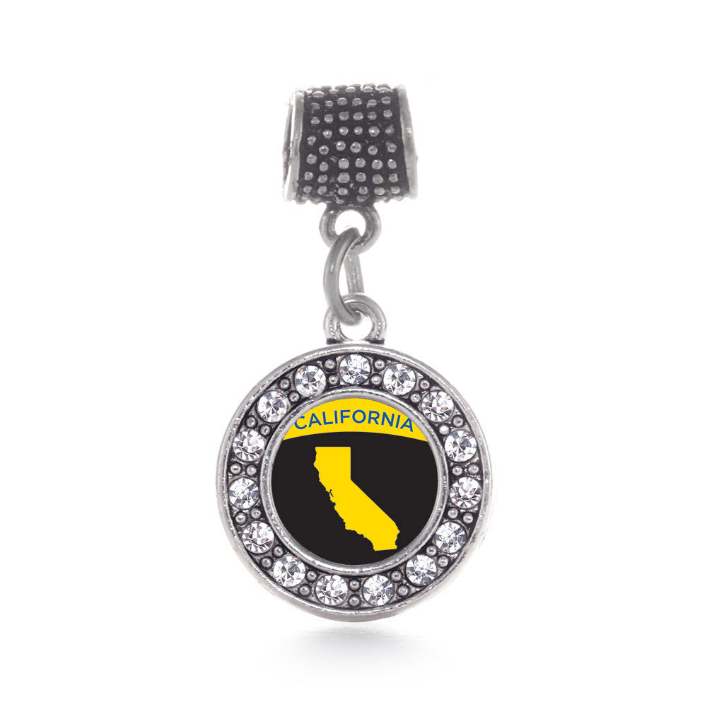 California Outline Circle Charm