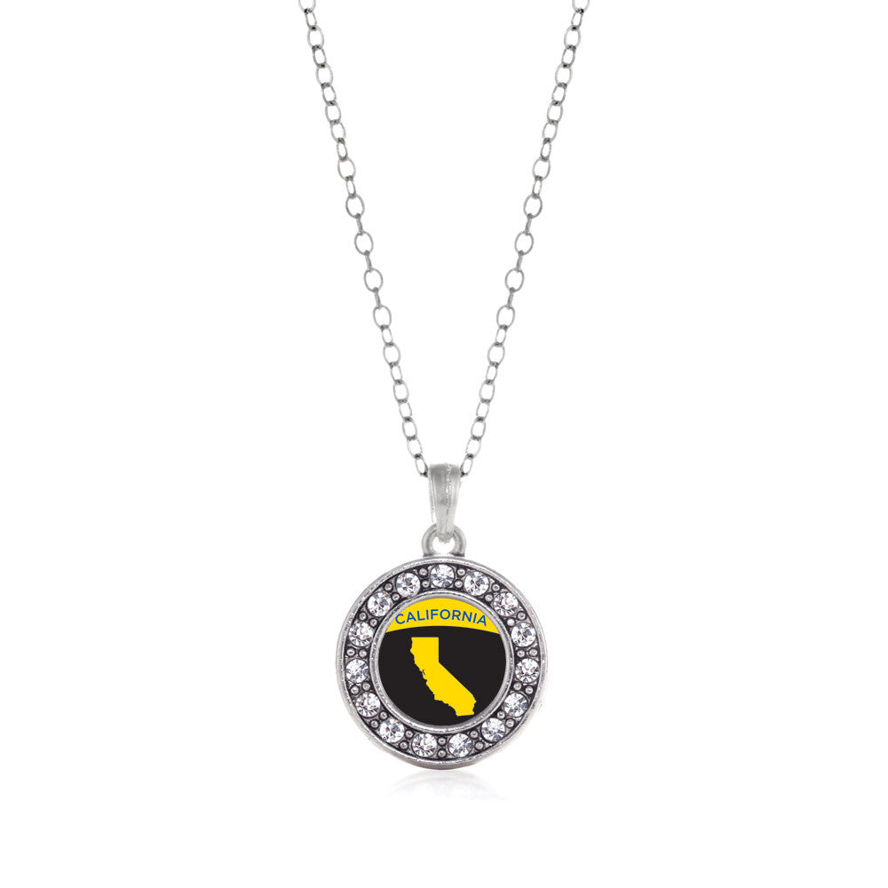 California Outline Circle Charm
