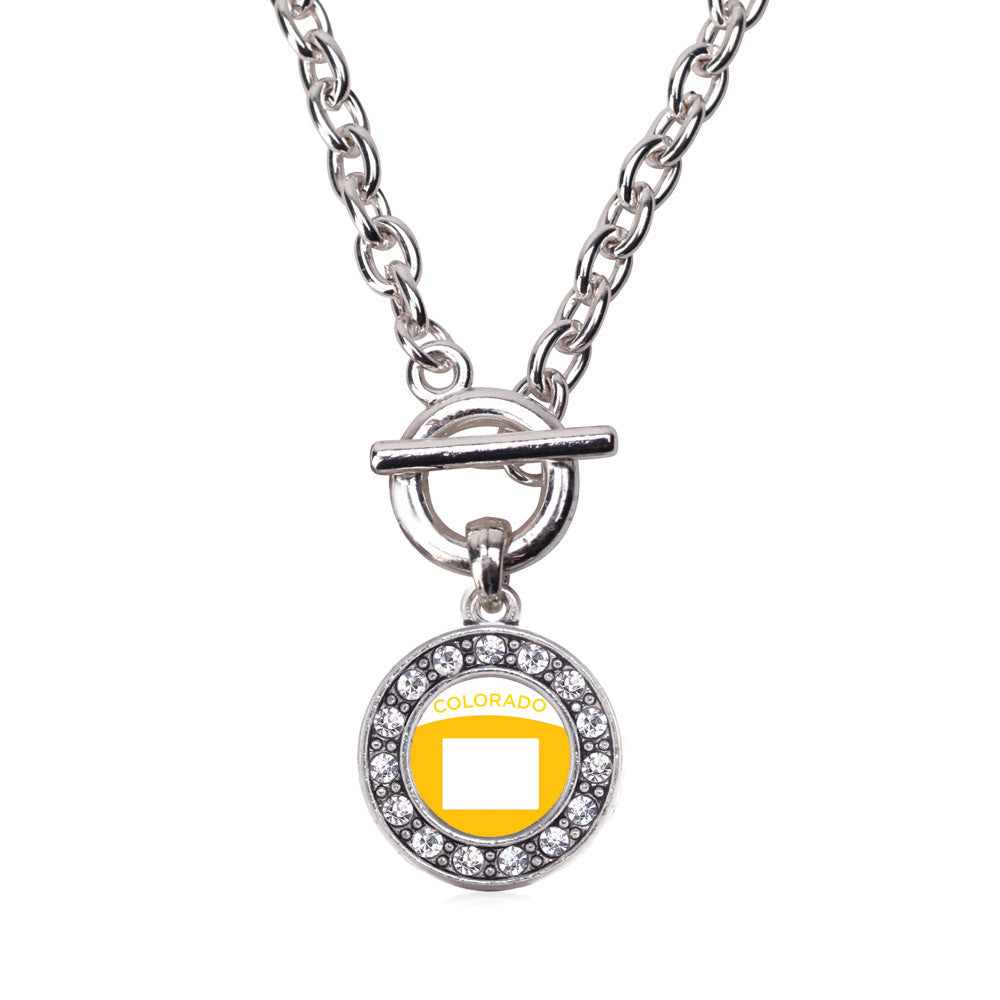 Colorado Outline Circle Charm