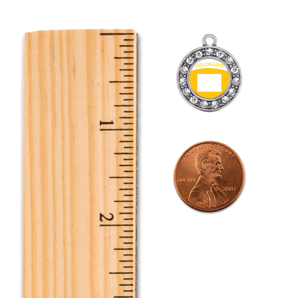 Colorado Outline Circle Charm
