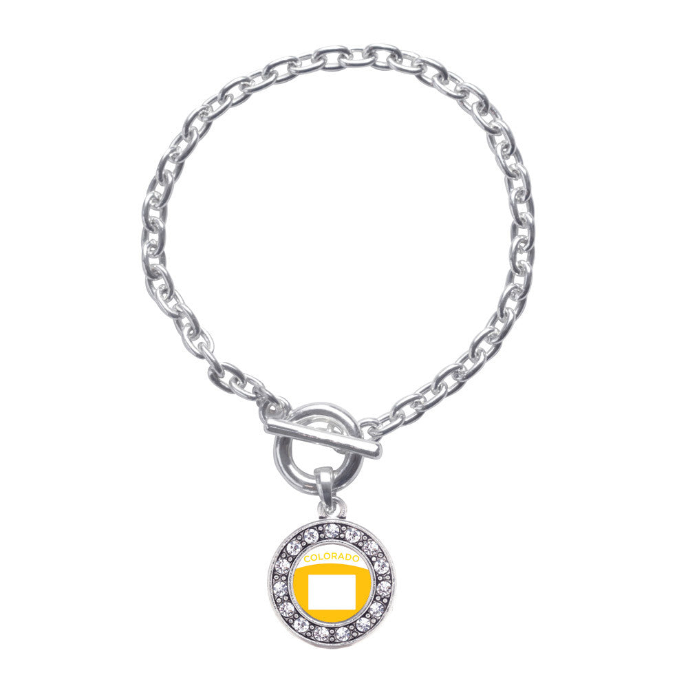 Colorado Outline Circle Charm
