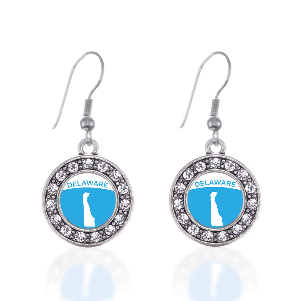 Delaware Outline Circle Charm