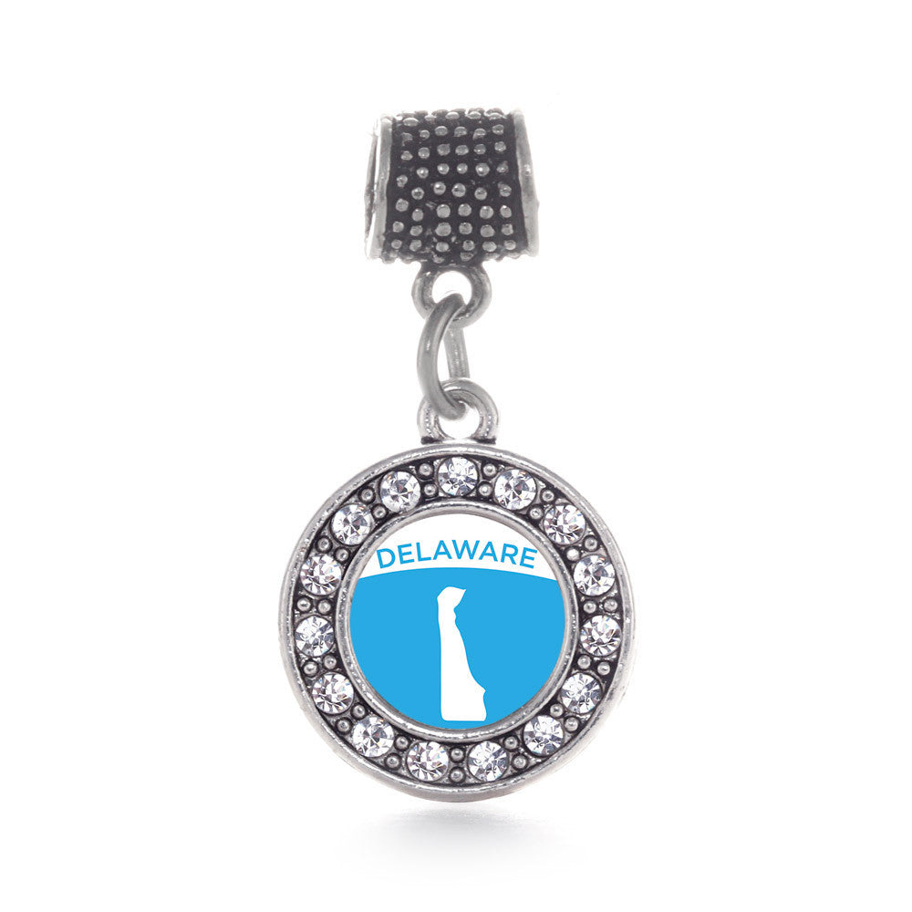 Delaware Outline Circle Charm