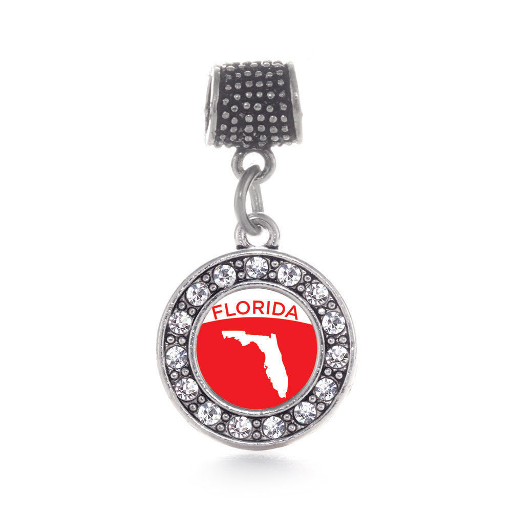 Florida Outline Circle Charm