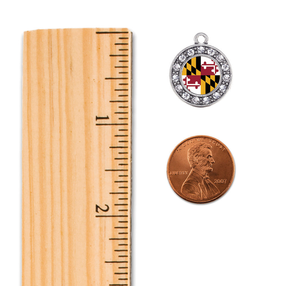 Maryland Flag Circle Charm