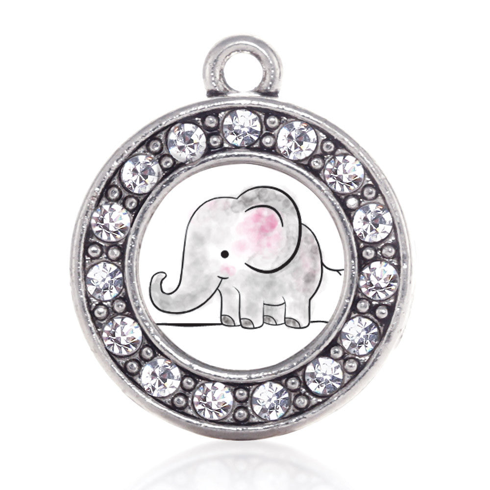 Baby Elephant Circle Charm