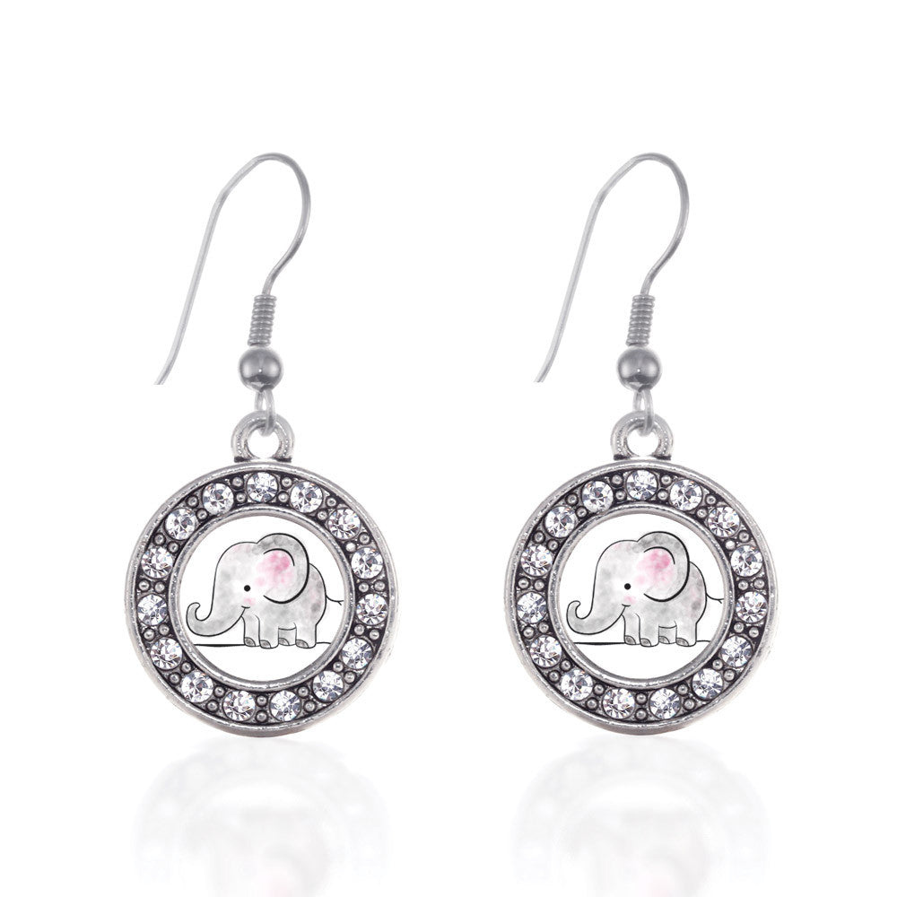 Baby Elephant Circle Charm