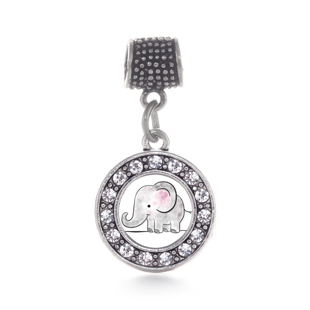 Baby Elephant Circle Charm