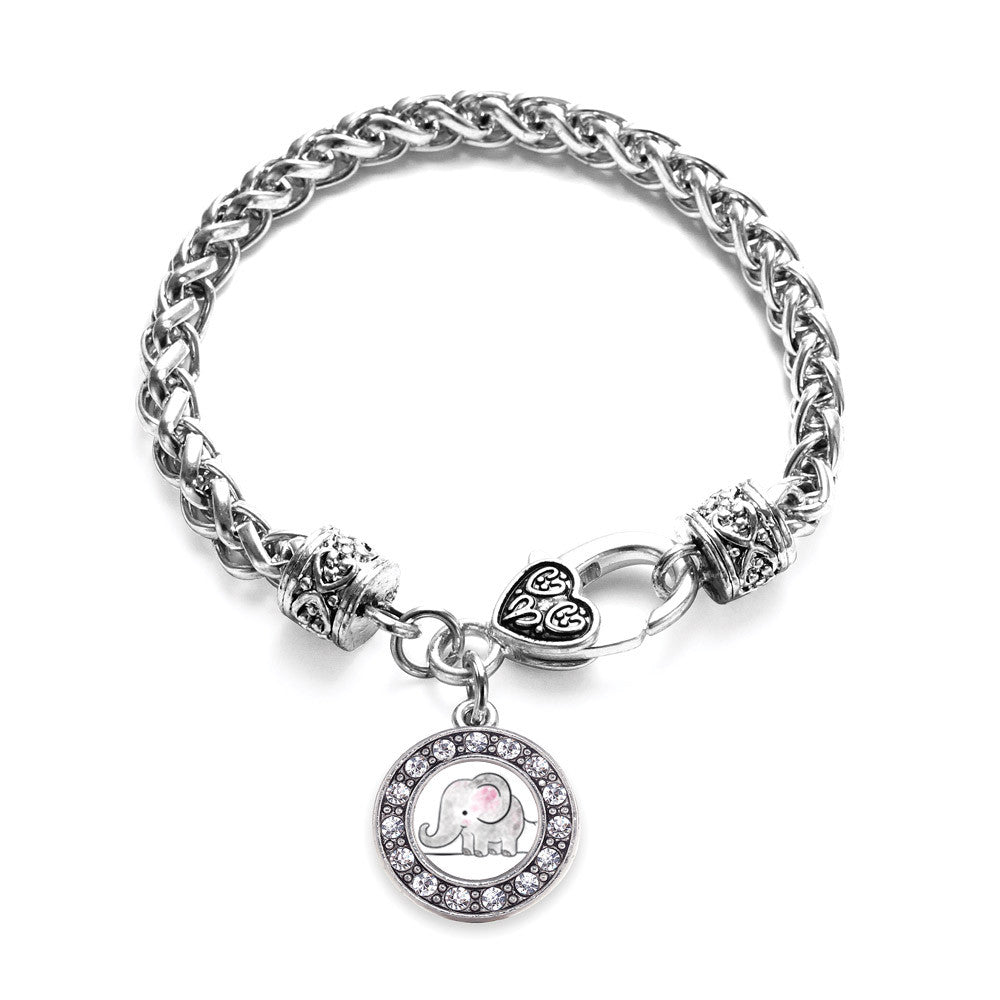 Baby Elephant Circle Charm
