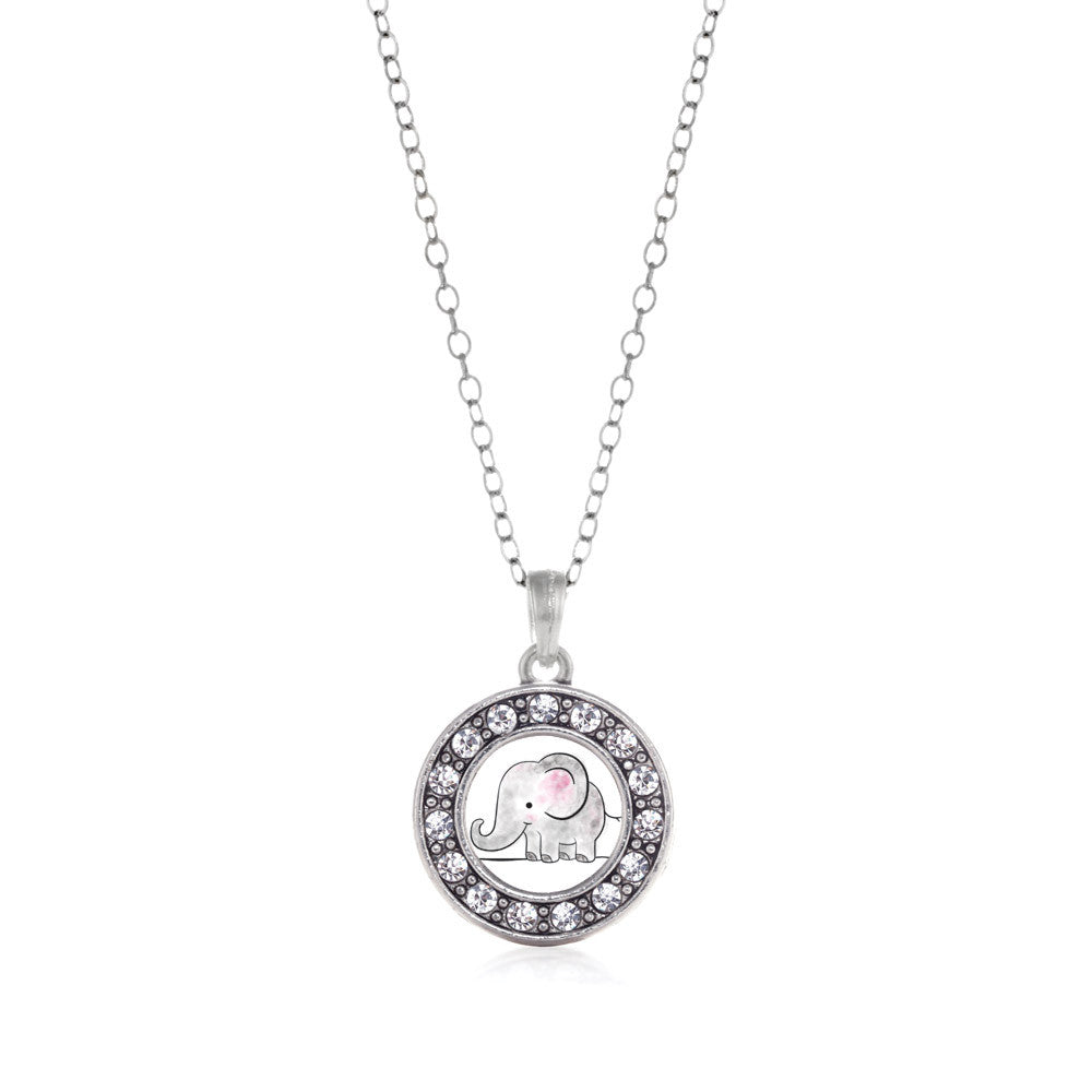 Baby Elephant Circle Charm
