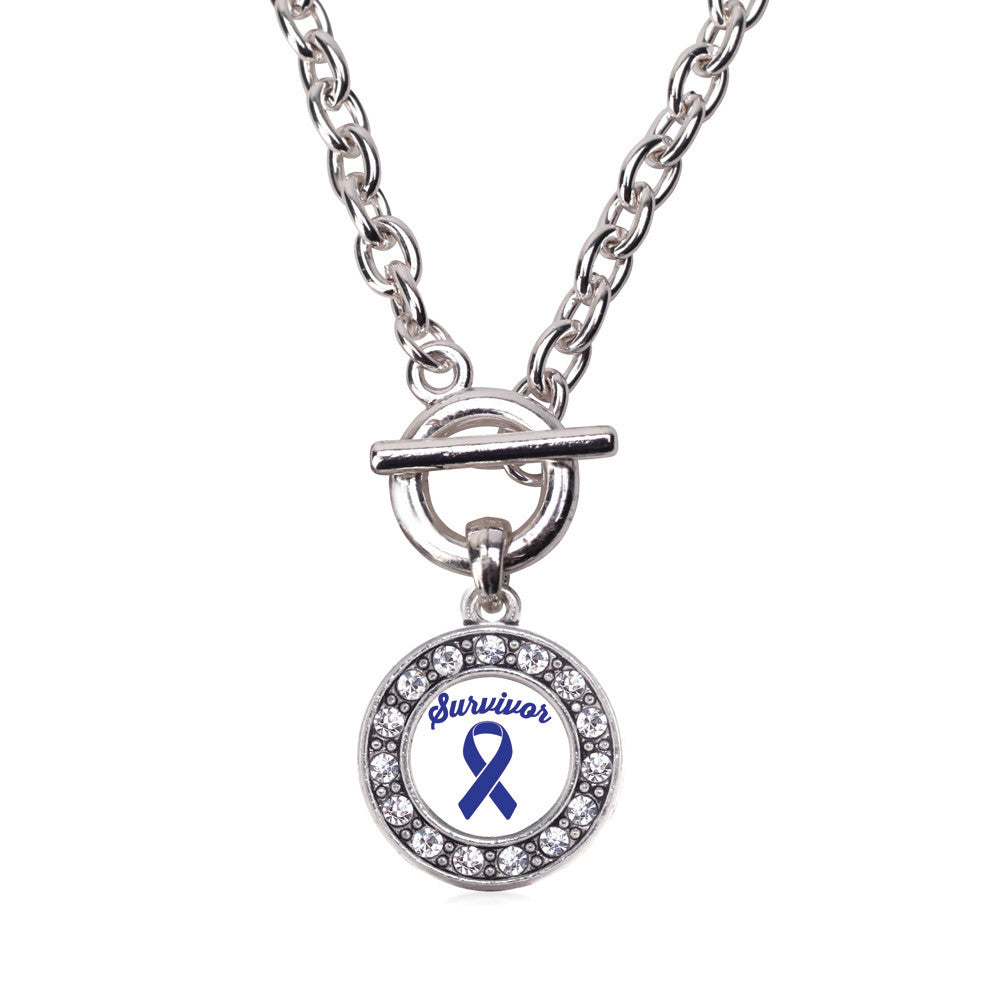 Blue Ribbon Survivor Circle Charm