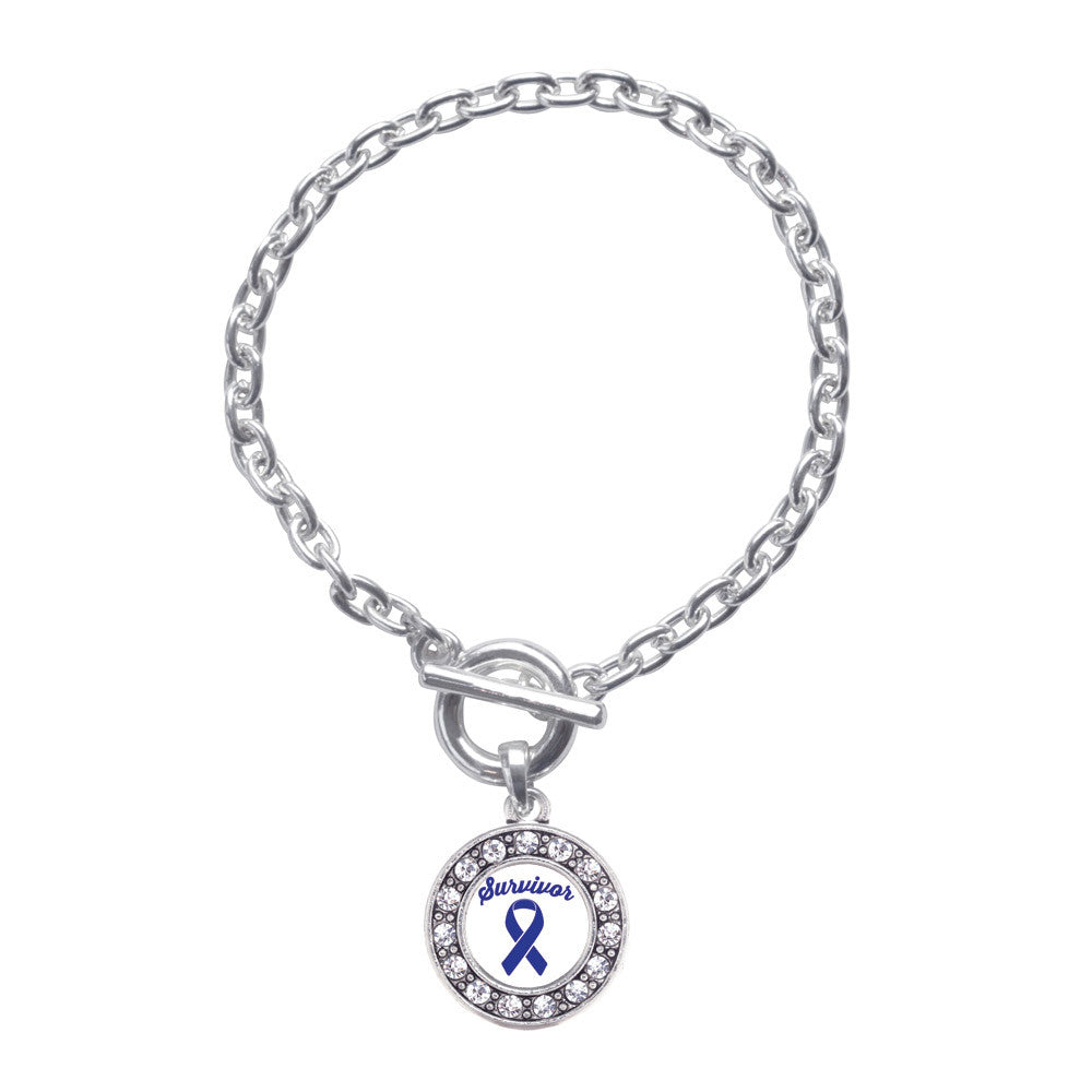 Blue Ribbon Survivor Circle Charm