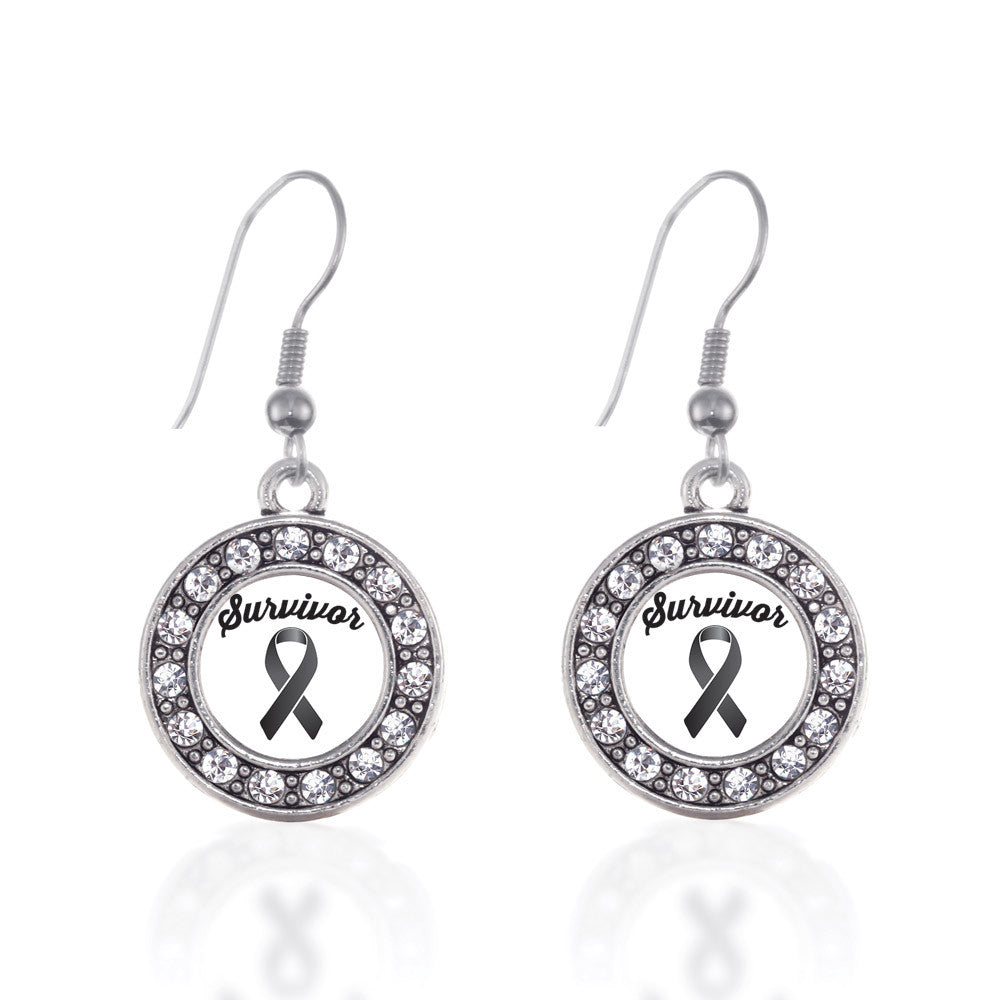 Black Ribbon Survivor Circle Charm