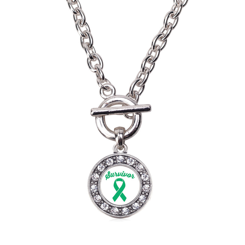 Green Ribbon Survivor Circle Charm